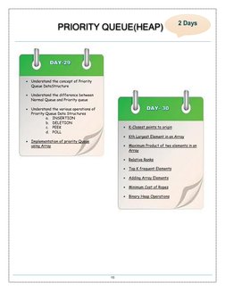 10 
 
 
 
 
 
 
 
 
 
 
 
 
 
 
 
 
 
 
 
 
 
 
 
 
 
 
 
 
 
 
 
 
 
 
 DAY-29
PRIORITY QUEUE(HEAP) 
 Understand the concep