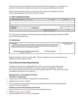 Understanding BIR Form 1905 Usage | PDF | Invoice | Receipt