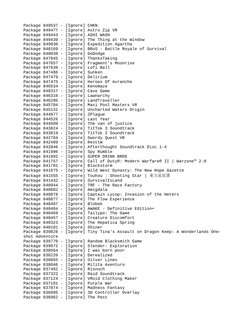 Package 849537 - [Ignore] CHKN
Package 849477 - [Ignore] Astro Zip VR
Package 849443 - [Ignore] ASHI WASH
Package 849439 - [I