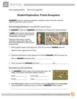 Prairie Ecosystem Exploration Guide | PDF | Prairie | Ecosystem