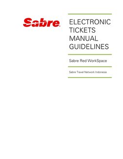 Sabre User Guide.pdf Sabre Electronic Ticketing Guide | PDF | Written Communication | Aviation