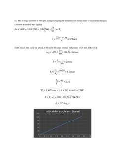 (ii) The average currents at 500 rpm, using averaging and instantaneous steady-state evaluation techniques; 
(Assume a suitab