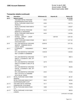 Page 2 of 4 
CIBC Account Statement 
 
 
 
For Jan 1 to Jan 31, 2023
Account number: 7051689 
Branch transit number: 06022