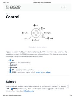 (https://docs.flipperzero.one/)3/4/23, 19:25
Control - Flipper Zero — Documentation
https://docs.flipperzero.one/basics/cont