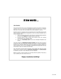 (3) of (188)
A few words ...
Dear Student,
This may be the first time you are contemplating an activity as focused as ‘vocabu