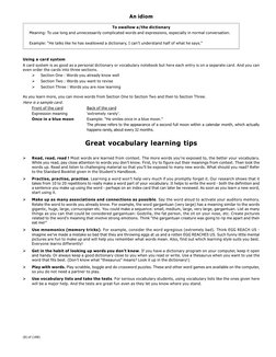 (8) of (188)
An idiom
To swallow a/the dictionary
Meaning: To use long and unnecessarily complicated words and expressions, e