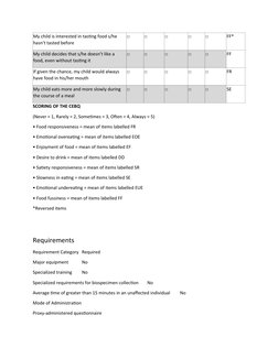 Child Eating Behavior Questionnaire (CEBQ) | PDF | Appetite | Psychology