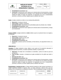 Análisis de Riesgo en Maquinaria y Equipos | PDF | Riesgo | Quemar