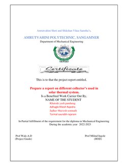 Amrutvahini Sheti and Shikshan Vikas Sanstha’s, 
    
     
Prepare a report on different collec