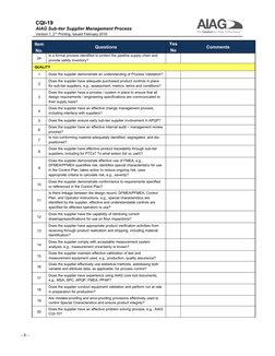 Sqi Checklist Example CQI-19 Sub-Tier Supplier Assessment Guide | PDF | Supply Chain ...