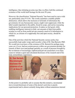 intelligence, thus initiating an arms race that, in effect, held the continued
existence of the world itself hostage for the