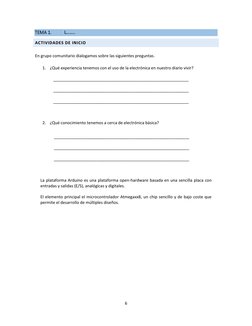 6 
 
 
L…….. 
ACTIVIDADES DE INICIO 
 
En grupo comunitario dialogamos sobre las siguientes preguntas. 
 
1. ¿Qué experienc