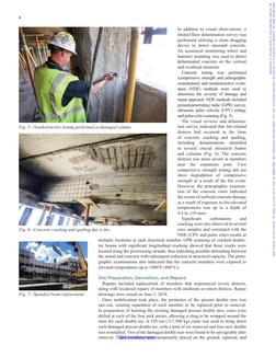 In addition to visual observations, a 
limited floor delamination survey was 
performed utilizing a chain dragging 
device to