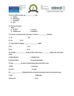 Grade 8 English MCQ with Answers | PDF | Grammatical Tense | Language ...