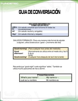 SALUDOS INFORMALES / 
COMO DECIR HOLA 
¡HELL
O! 
(Un saludo