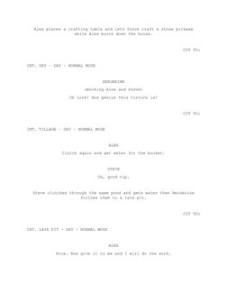 Minecraft Story Script Minecraft Movie Full Script | PDF | Minecraft