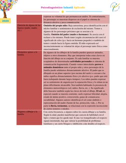 2020 
 
Psicodiagnóstico Infantil Aplicado 
expresar su voluntad de que permanezcan unidos. Si contrariamente, 
los personaje