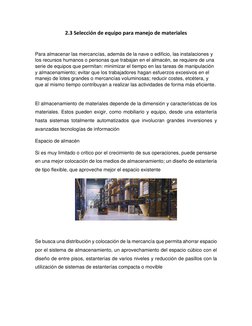 Selección de Equipo para Manejo de Materiales | PDF | Almacén