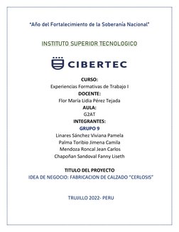“Año del Fortalecimiento de la Soberanía Nacional” 
 
INSTITUTO SUPERIOR TECNOLOGICO 
 
 
 
 
CURSO: 
Experiencias Formativas