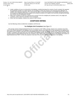 USP 698 Deliverable Volume Testing | PDF | Density | Volume