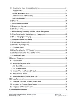 ______________________________________________________________________ 
Navistar Supplier Quality Requirements, November 21,