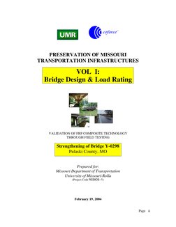Page     
 
ii
 
 
 
 
 
 
PRESERVATION OF MISSOURI 
TRANSPORTATION INFRASTRUCTURES 
 
V