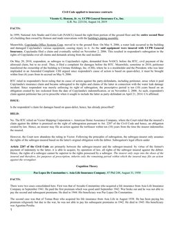 Civil Code applied to insurance contracts
Vicente G. Henson, Jr. vs. UCPB General Insurance Co., Inc. 
G.R. No. 223134, Augu