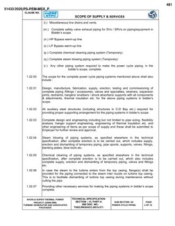 CLAUSE NO.
SCOPE OF SUPPLY & SERVICES
KHURJA SUPER THERMAL POWER 
PROJECT (2X660 MW)
TURBINE GENERATOR AND ASSOCIATED 
PACKAG