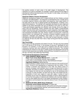 10 | P a g e  
 
the positive solution of each crisis in the eight stages of development. The 
resolution of a crisis is reve