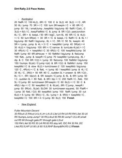 Rally Racing Pace Notes Description Example Dirt Rally 2.0 Pace Notes Guide | PDF | Developmental Biology