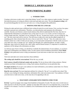 Writing Effective Broadcast News Stories | PDF | Communication ...