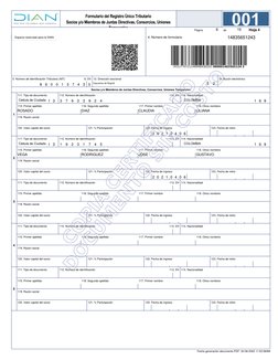 114. Nacionalidad
112. Número de identificación
