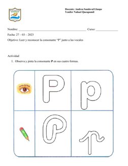 Docente: Andrea Sandoval Llaupe
Yenifer Nahuel Queupumil
Nombre: ______________________________________________  Curso: _____