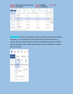 Nombre: Angela Clarisa Hernandez Chavac       Grado: 6to Bilingüe            Sección: “B”       
MAESTRA: Lily Canastuj