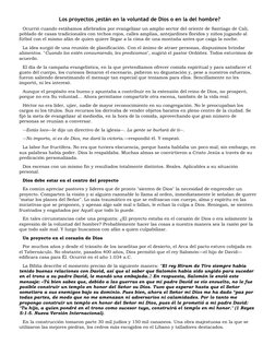 Los proyectos ¿están en la voluntad de Dios o en la del hombre? 
Ocurrió cuando estábamos afiebrados por evangelizar un ampli