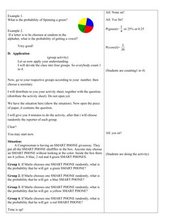 Example 1.
What is the probability of Spinning a green? 
Example 2. 
 If a letter is to be choosen at random in the
alphabet,