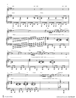 musicnotes.com

Compliments of musicnotes.com
C 5
mean.
D5
C 5
Mean.
D5
C 5
N.C.
Mean.
Em
I wan-na watch the world
G9
6
burn