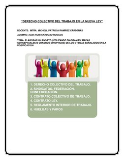 “DERECHO COLECTIVO DEL TRABAJO EN LA NUEVA LEY” 
 
DOCENTE:  MTRA. MICHELL PATRICIA RAMÍREZ CÁRDENAS 
ALUMNO: ALBA RU