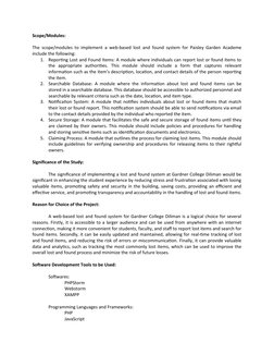 Web-Based Lost and Found System Proposal | PDF | Databases | Identity ...