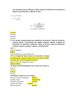 una velocidad de giro de 458 rpm. ¿Cuánto tardara en refrentarlo si se mantiene un 
margen de aproximación y salida de 1,7 mm