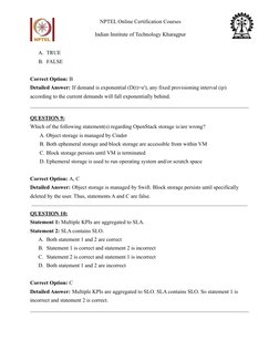 ​ NPTEL Online Certification Courses
​ Indian Institute of Technology Kharagpur
A. TRUE
B. FALSE
Correct Option: B
Detailed A