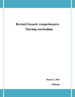 2 
 
 
 
 
 
 
 
 
 
 
Revised Generic comprehensive 
Nursing curriculum