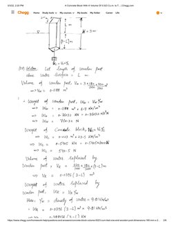 3/3/22, 2:20 PM
A Concrete Block With A Volume Of 0.023 Cu.m. Is T... | Chegg.com
https://www.chegg.com/homework-help/questio