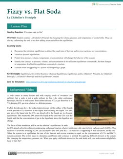 The Fizz Worksheet.pdf Exploring Soda's Fizz and Flatness | PDF