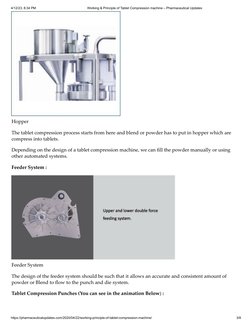 Tablet Compression Machine Principles | PDF | Tablet (Pharmacy) | Equipment