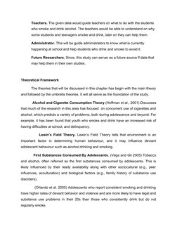 Teachers. The given data would guide teachers on what to do with the students 
who smoke and drink alcohol. The teachers woul