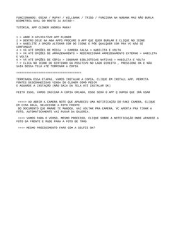 FUNCIONANDO: OSCAR / MUPAY / WILLBANK / TRIGG / FUNCIONA NA NUBANK MAS NÃO BURLA 
BIOMETRIA OVAL DO ROSTO JA AVISO!!
TUTORIAL