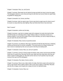 Unwind Risa Characters Unwind Chapter Summaries and Analysis | PDF | Mystery, Thriller & Crime ...