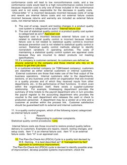 conformance  costs  will  lead  to  low  nonconformance  costs,  and  a  low
conformance costs would lead to a high nonconfor