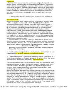 I and II only
& Nonfinancial measures are also used in assessing system quality and 
product quality.  System quality is meas